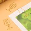 10pcs Gold Electroplating Metal Goblet Shaped Paper Clips Funny Cute Book S for   School Stationery
