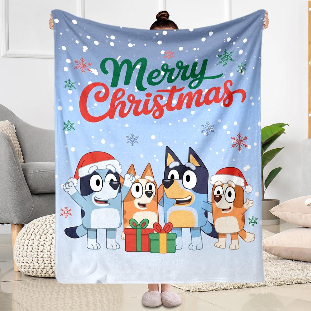Christmas Family Fun Blanket Comfortable Perfect for Sofa Bed Picnics Four Seasons Universal Modern Gifts For Family Or Friends