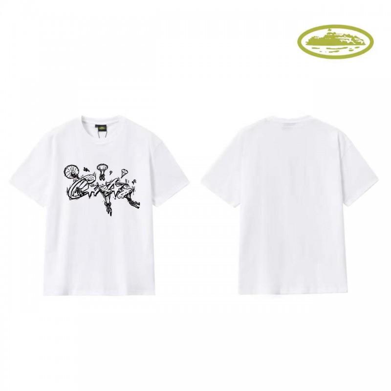 CORT Alcatraz Basic Short Sleeve T-Shirt Phantom Letter Print Couple Streetwear Teens