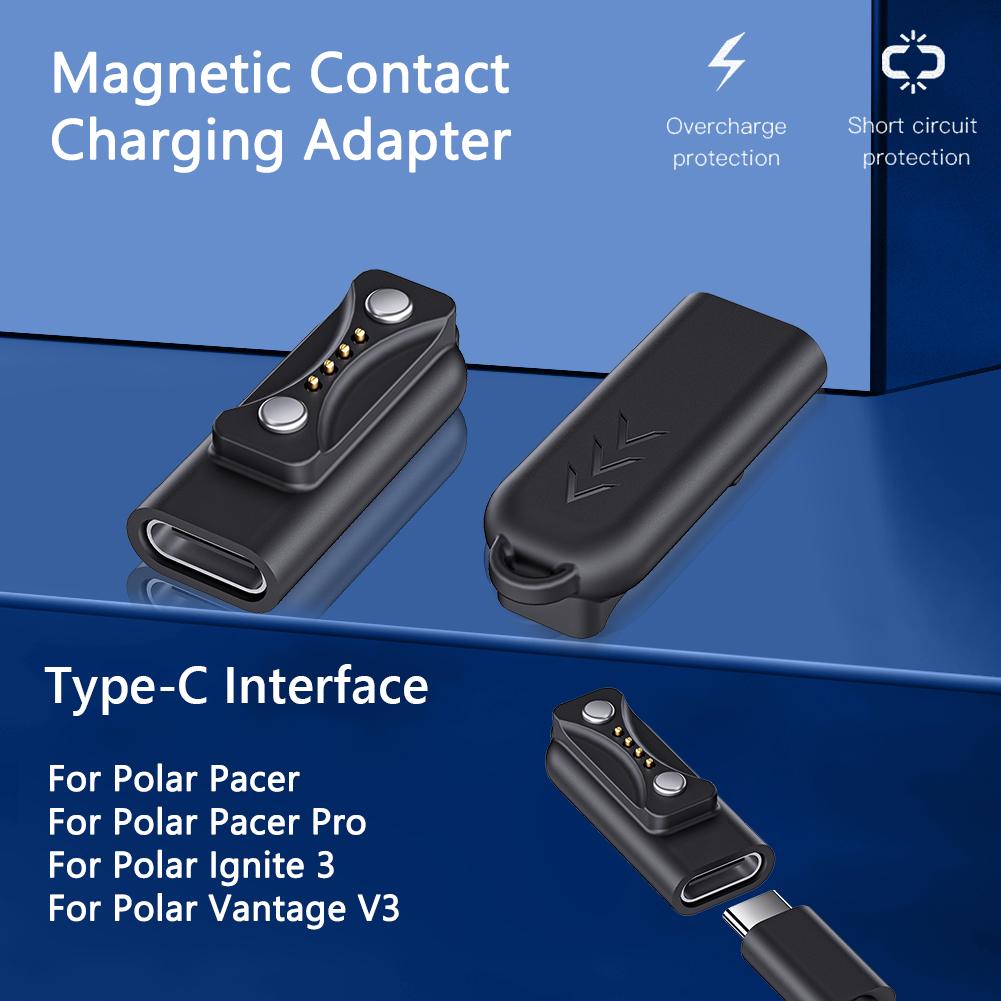 Type C Magnetic Charger Adapter Charging Cable Power Converter for Polar Pacer /Pacer Pro for Ignite 3/Vantage V3