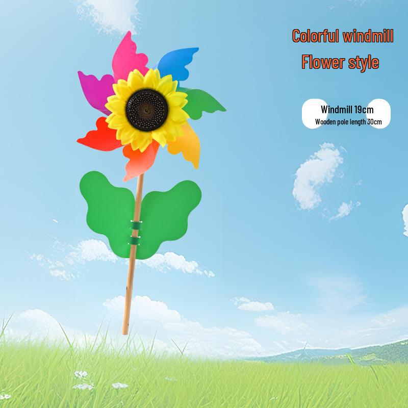 Large Transparent PVC Rotating Windmill - DIY Handmade for Children Outdoor Decoration