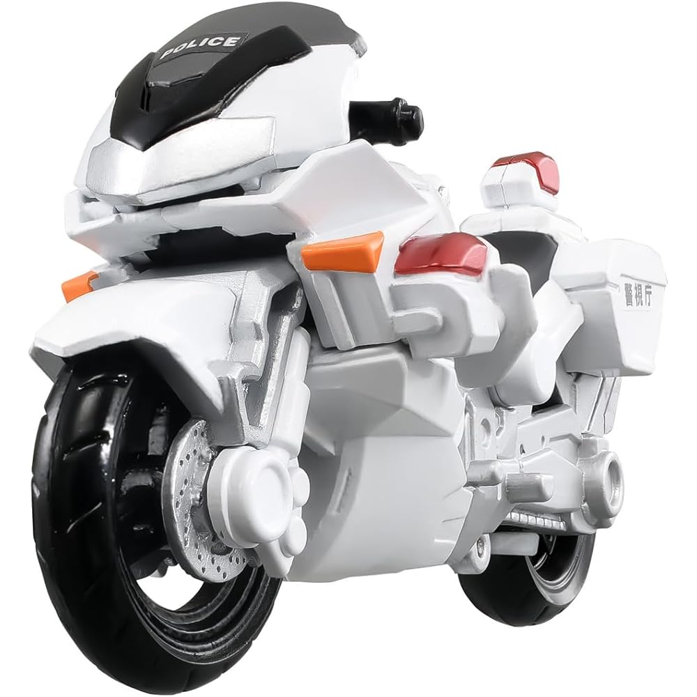 Takara Tomy Tomica Job Labor Police Unite Vehicle White Motorcycle Toy for Ages 3 and Up