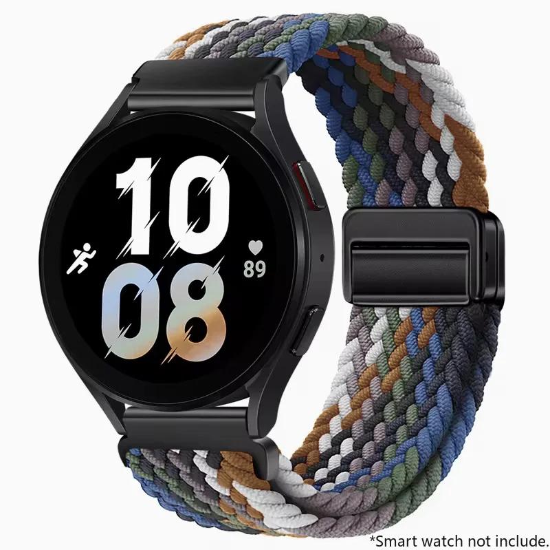 22mm 20mm Nylon Buckle Strap for Huawei Watch GT5 4 3 2 46mm/4Pro 3Pro Bracelet for Samsung Watch7/6/5/4/Classic Adjustable Belt