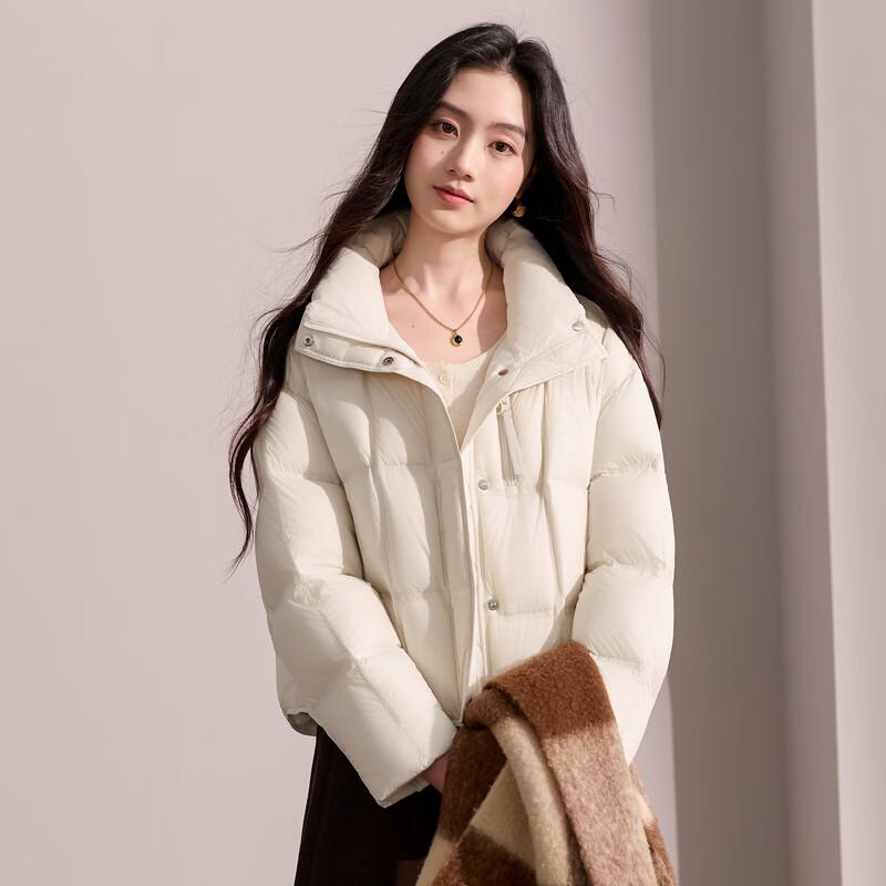 Sancai Women's 90% Duck Down Short Puffer Jacket
