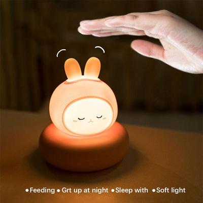Children's Night Light Bear Rabbit Baby Nightlight Cute for Home Bedroom Kid USB Cartoon Led Lamp Christmas Gift