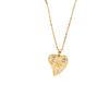 Christmas Hollow Heartbeat Necklace - Creative Heart Wrapped Pendant with Micro-set Jewel Design