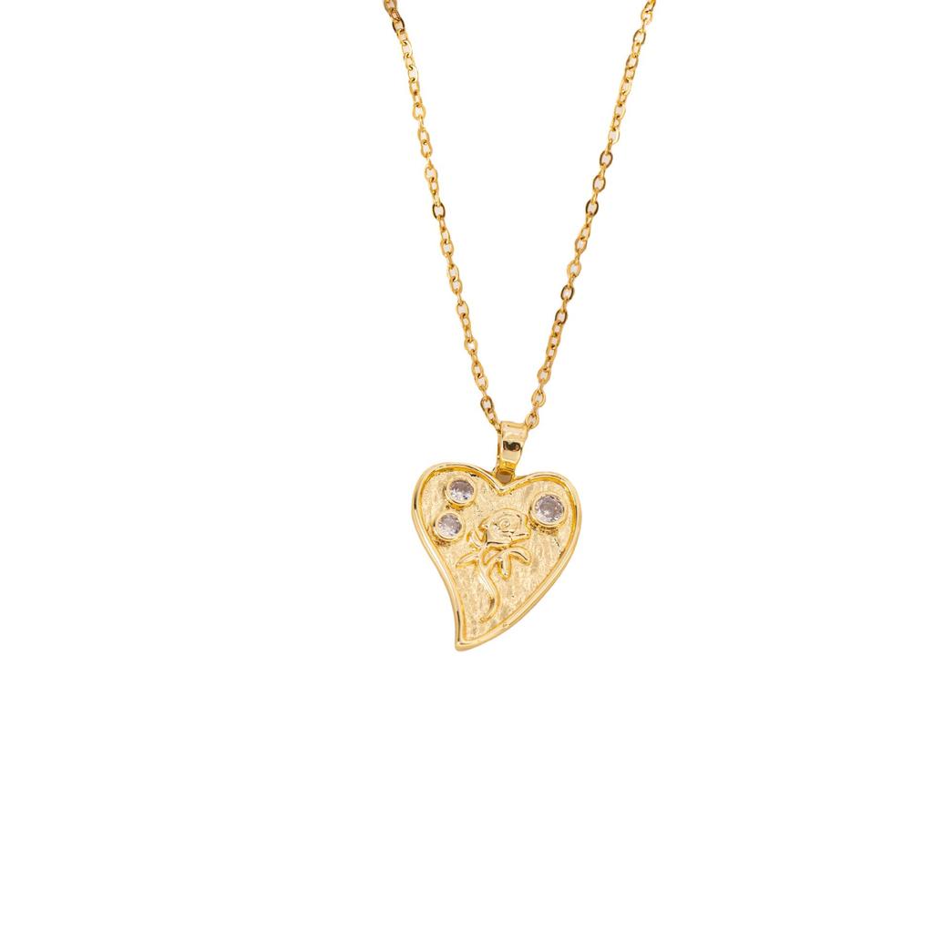 Christmas Hollow Heartbeat Necklace - Creative Heart Wrapped Pendant with Micro-set Jewel Design
