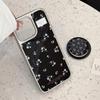 Magnetic Black and Blue Flower Stand Suitable for Apple 16pro Max Mobile Phone Case Iphone15 Acrylic 13 Huawei P70