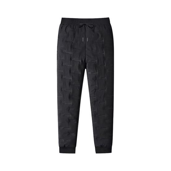 

Winter Men Pants Waterproof Padded Drawstring Elastic Waist with Pockets Ankle-banded L