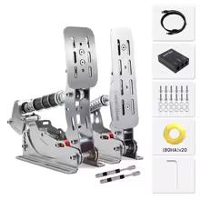 Pedály SIMJACK PRO, Závodní pedály pro simulátory, Závodní simulátor pro PC, Tlakový senzor, Snímač zatížení, HE Hydraulický pedál