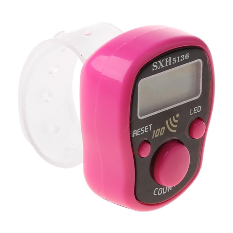 Hand Tally Counter Digital Display Mini LCD Electronic Finger Counters Mechanical Manual Clicker Tasbhee Tasbih Gift Drop Ship