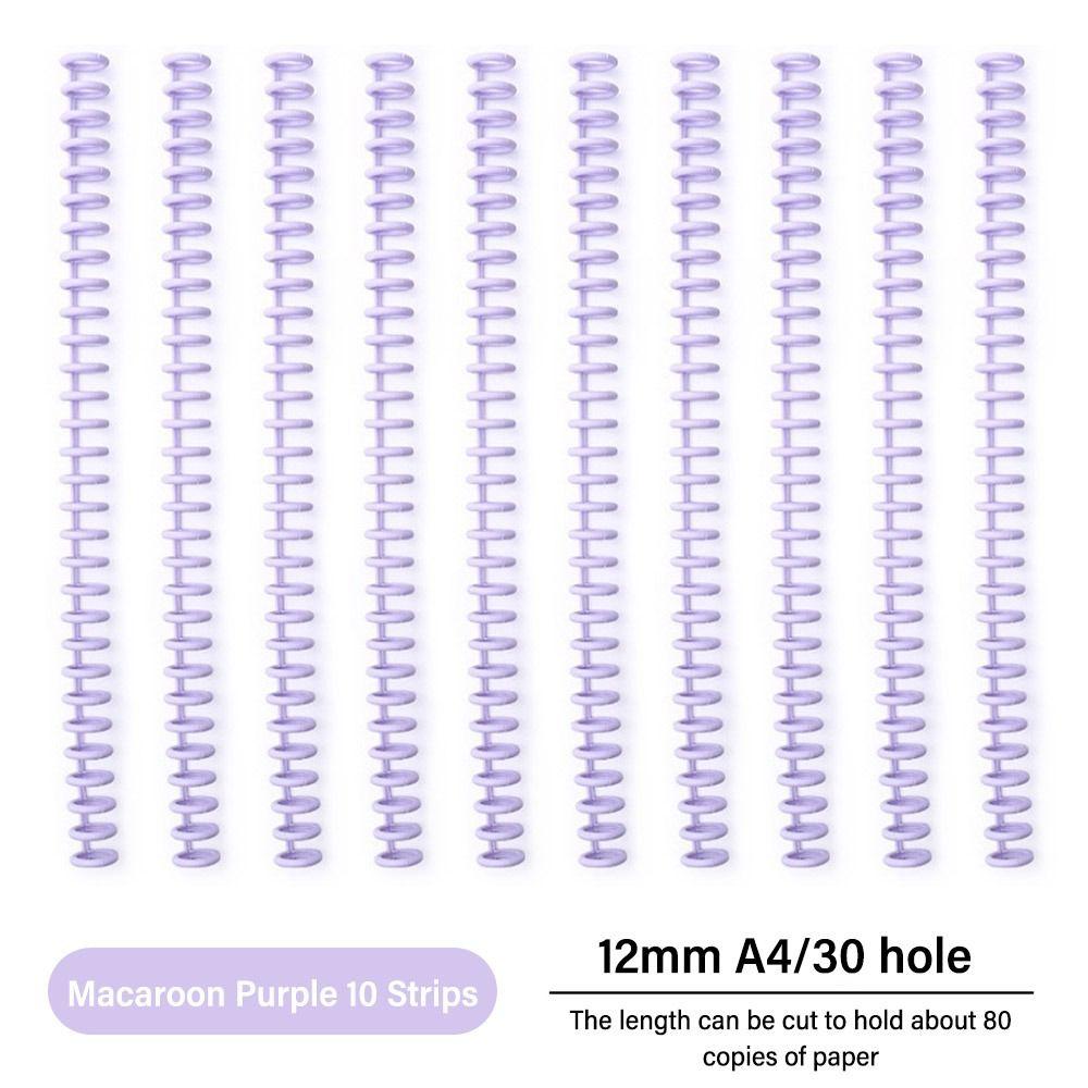 

For A4 A5 B5 Paper Round Hole Puncher Labor-saving Loose Leaf Binders Ring Stationery Purple-Binder Rings set