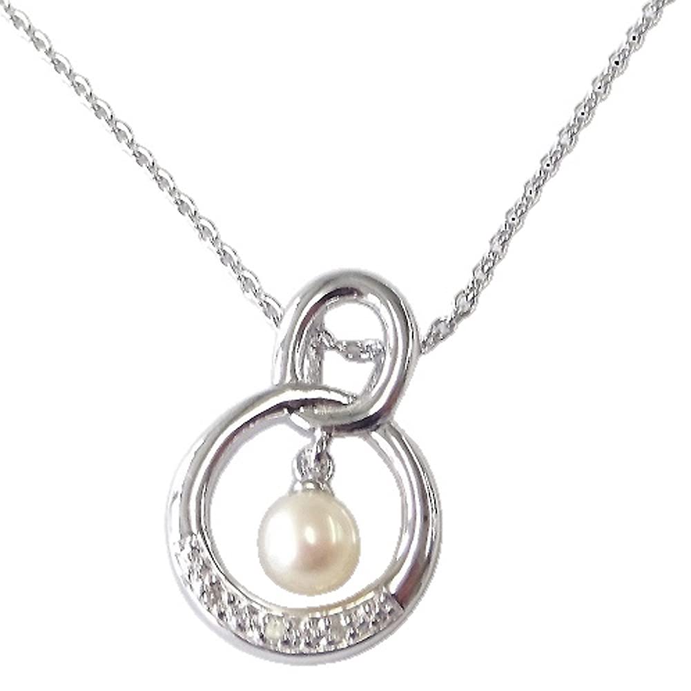 [Your and My Jewelry Box] Pearl Necklace, Freshwater Pearl 4.0mm Pendant S20020 [Gift Wrapped] [June Birthstone Pearl]