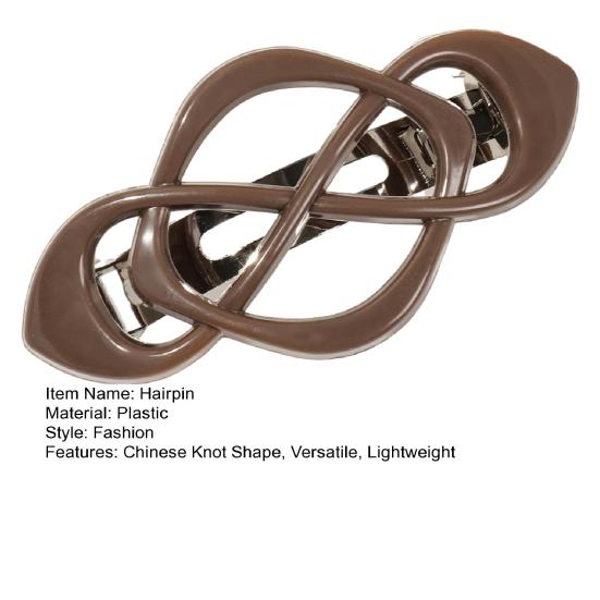 Vintage Französische Haarspange Chinesische Knotenform Metallfeder Haarnadel Rutschfest Starker Halt Hinterkopf Haarspange Haaraccessoires