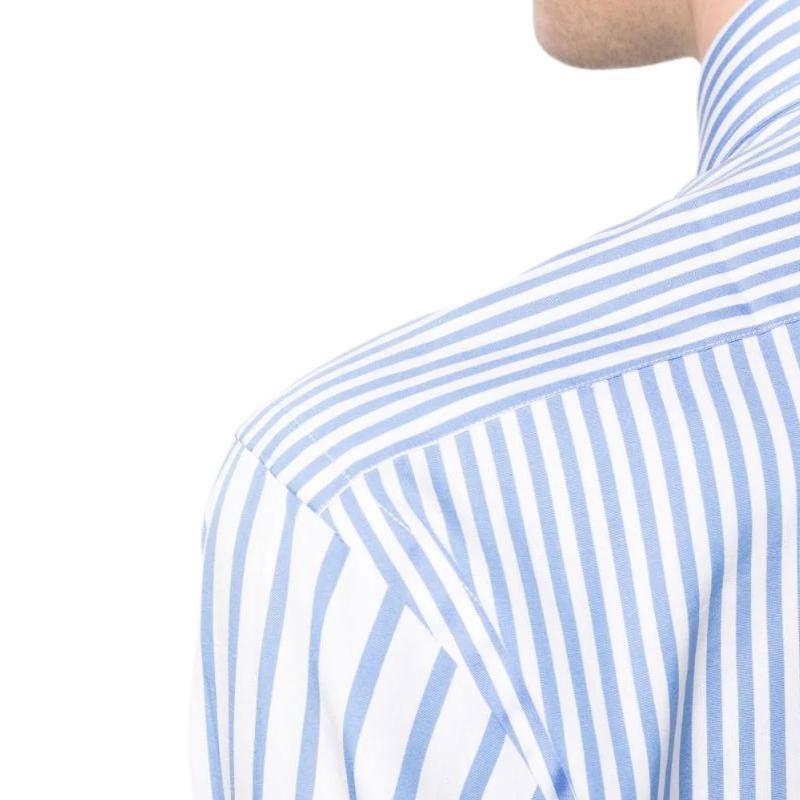 Polo Ralph Lauren Color Block Striped Polo Shirt Men Shirts Blue White 710901684-001