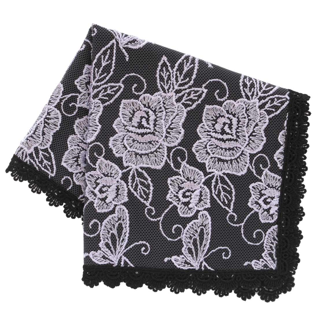 

Кружевной носовой платок с вышивкой розы [ANNA SUI] (фиолетовый) 001199-0001-01 фиолетовый