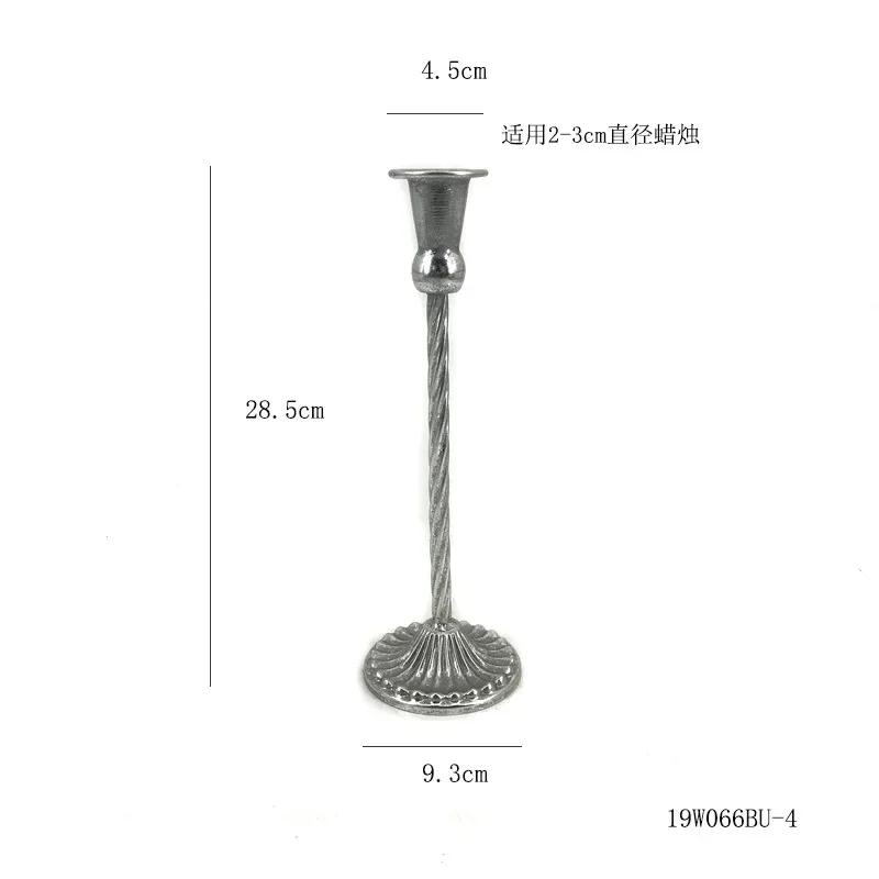 Enkel metall ljusstake Romantiska bröllopsdekorationer Järnkonst Ljusstakar Vardagsrum Ljusmiddagsdekoration