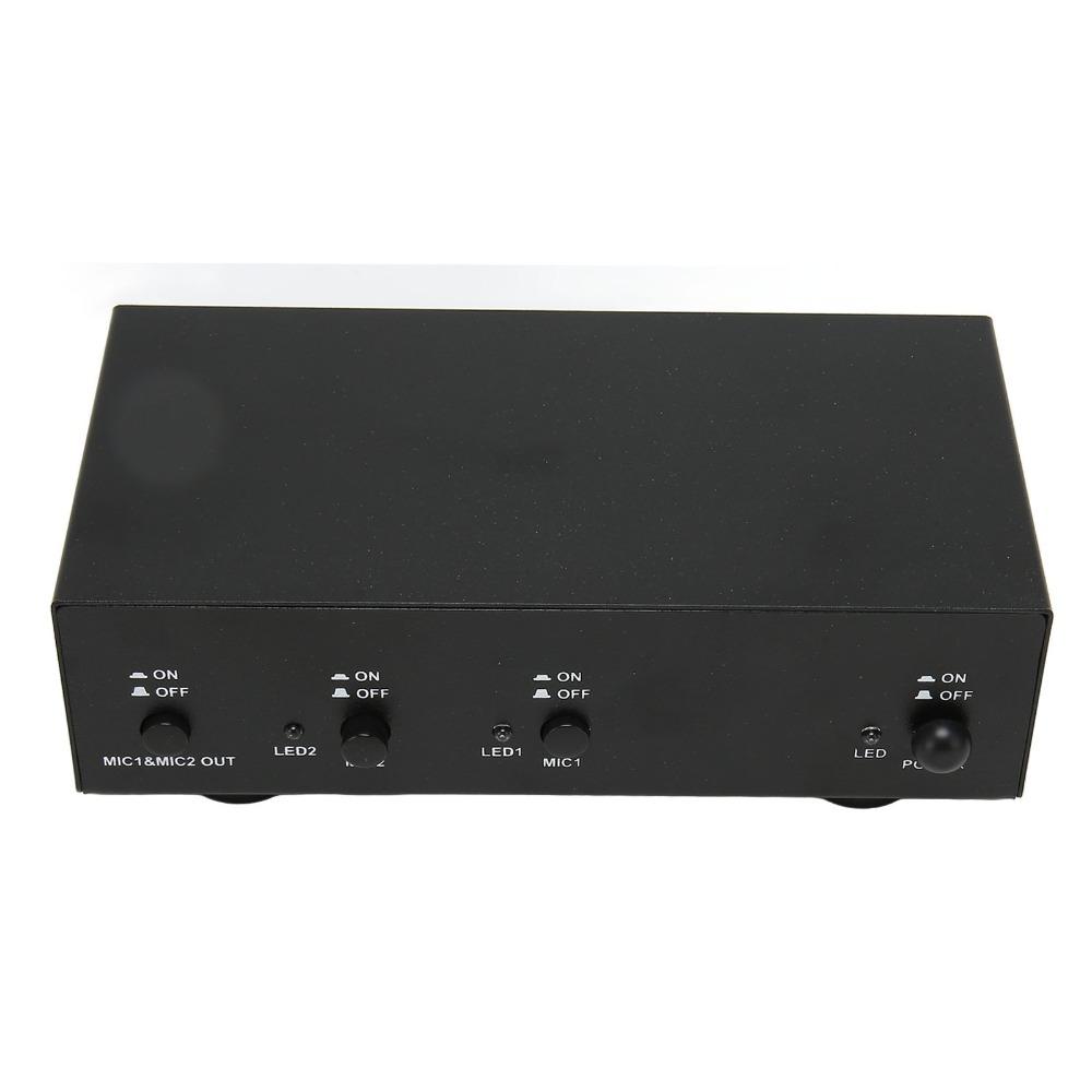 High Stability 48V Phantom Power Supply With XLR Cable 2 Channel For Condenser Microphone