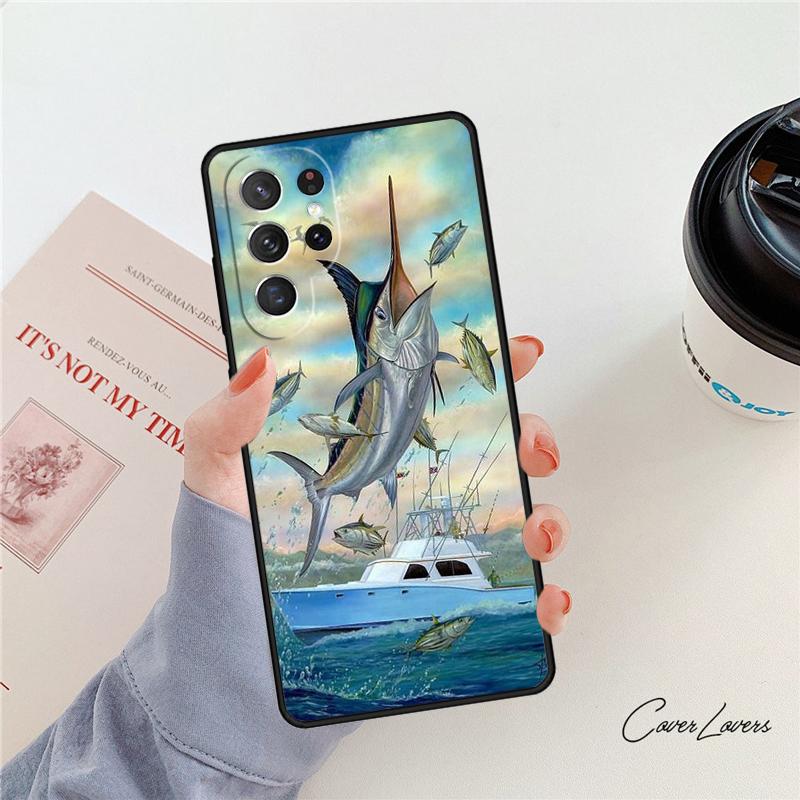 Trout Fish Fishing Phone Case For Samsung Galaxy S24 S25 S23 S22 Ultra Note 10 20 Plus S20 S21 FE Cover