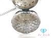 SEIKO ALBA Pocket Watch White SS GP Plated Analog Quartz QZ ALBA ht5745 V721-0A20 [ d]
