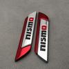 Aizfa 1 Pair 3D Card Fender Metal for NISMO Sport Badge Chrome Side Wings 3D Emblem (Red)