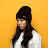 McBally BASIC BEANIE Plus Size Knit for Men and Hip Black Acrylic Cap, Unisex, Women, Hop, Sports, Gym, Dance, Stylish, Cute, Simple, (Black)
