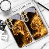 The Tiger of Strength For Samsung Galaxy S26 S20 FE S21 S22 S23 Plus S24 Ultra S25Ultra S21+  S22Plus Golden Glass Phone Case
