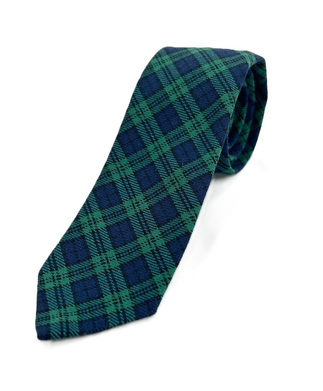 [HANG OVER] Tartan Check British Traditional Cotton Tie (Black Watch) - Available in 3 Colors