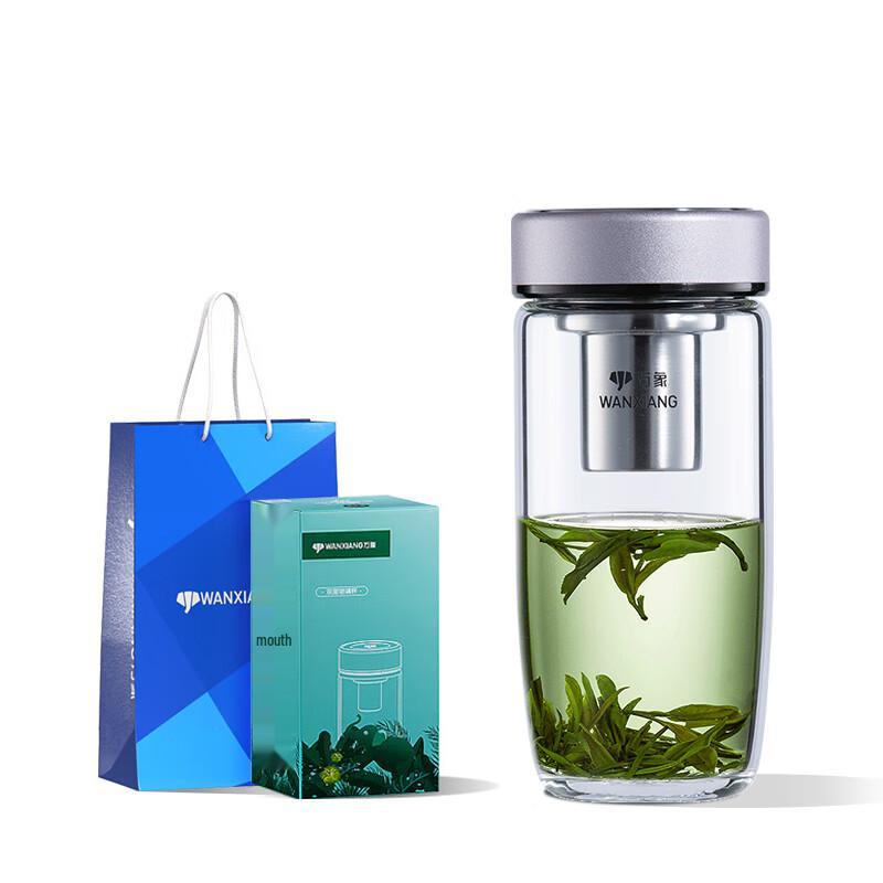 Wanxiang Portable Glass Tea Cup with Lid and Infuser