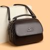 Women Multi Compartment Soft Faux Leather Handbag with Detachable Crossbody Strap for Daily Commute