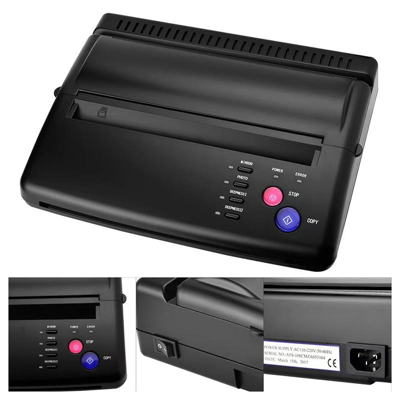 Tattoo Transfer Machine Professional Tattoo Equipment Thermal Photocopier Tattoo Template 10 Sheets Of Tattoo Paper Provided