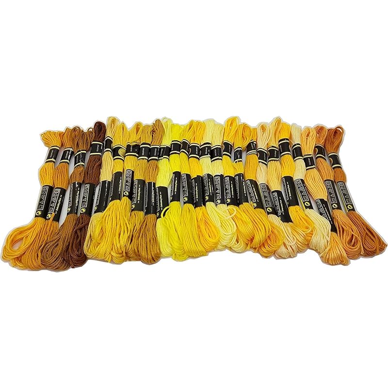 

Temari Cat Shop cotton polyester #25 embroidery thread Same color number as DMC set by color yellow B, 25 pieces set cross stitch Misanga [product]