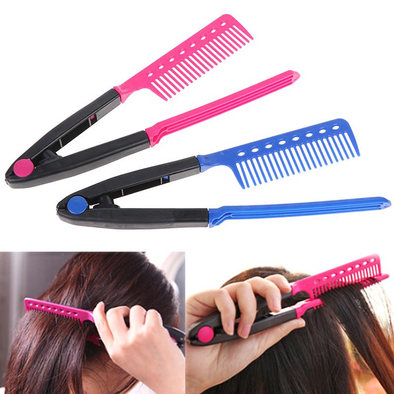 1X Straight Hair Comb Brush Tool For Dry Iron Hair Curl To Straight Hair Shaper