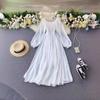 New Sanya seaside vacation dress big swing white high-end chiffon beach skirt super long skirt