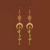 Fashion Asymmetrical Crystal Earrings With Moonstone And Geometric Alloy Design For Women