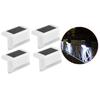 4pack Solar Deck Lights Outdoor Step Lights Waterproof Led Solar Lights for Railing Stairs Step Fence Yard Patio and Pathway
