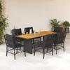 VidaXL 7-Piece Garden Dining Set with Cushions, Patio Table and Chairs, Patio Furniture, Outdoor Furniture, 3212072