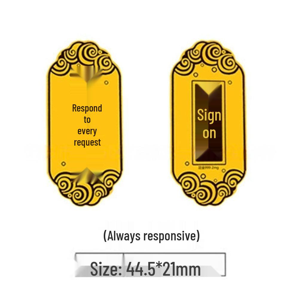 Pure Gold 999 Mobile Phone and Refrigerator Sticker Set: Princess Wealth Design with Gold Flakes