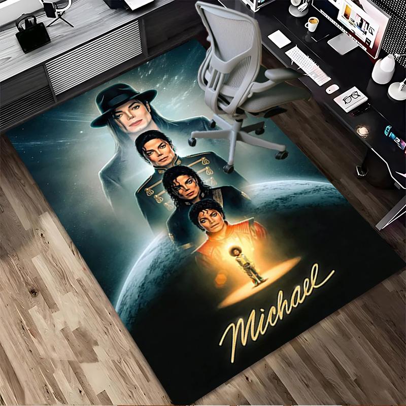 Michael Jackson Wohnzimmer rutschfester Bereichsteppich Weicher Teppich für Schlafzimmer Spielzimmer Kinderzimmer Sofa Büro Heimdekoration Fußmatte