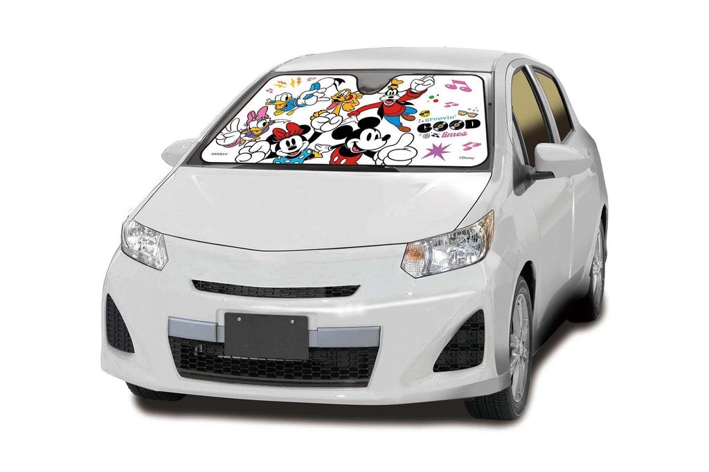 Napolex Car Sunshade for Front No Suction Cups Compatible with Standard Cars and Disney Mickey and Friends Use, Required, 1350x700mm, SUVs, Design,