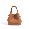New Cowhide Bucket Bag Textured Leather Messenger Bag Commuter Versatile One Shoulder Handheld