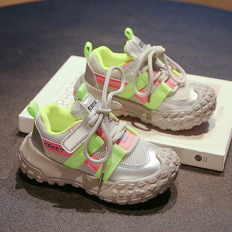 Children's Sneakers Spring Autumn Chunky Girls Basketball Shoes 2024 New Kids Causal Running Shoes School Versatile Thick Bottom