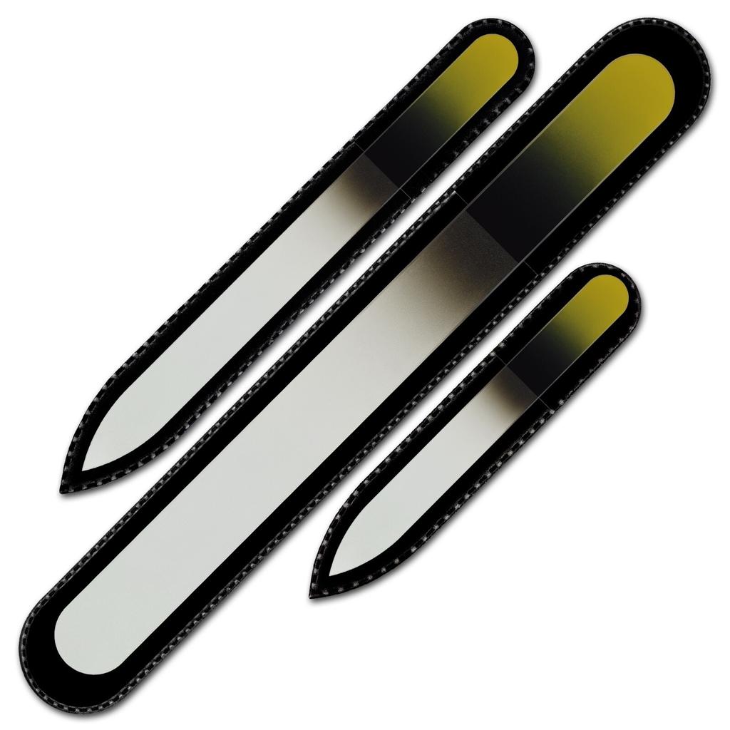 Set of 3 Rainbow Crystal Nail Files, Hand Made of Czech Tempered Glass R-BMS