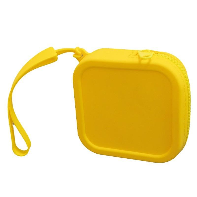 Multi-Purpose Soft Silicone Zipper Pouch Portable Mini Coin Purse With Wrist Strap Waterproof Earphone Lipstick Storage Bag
