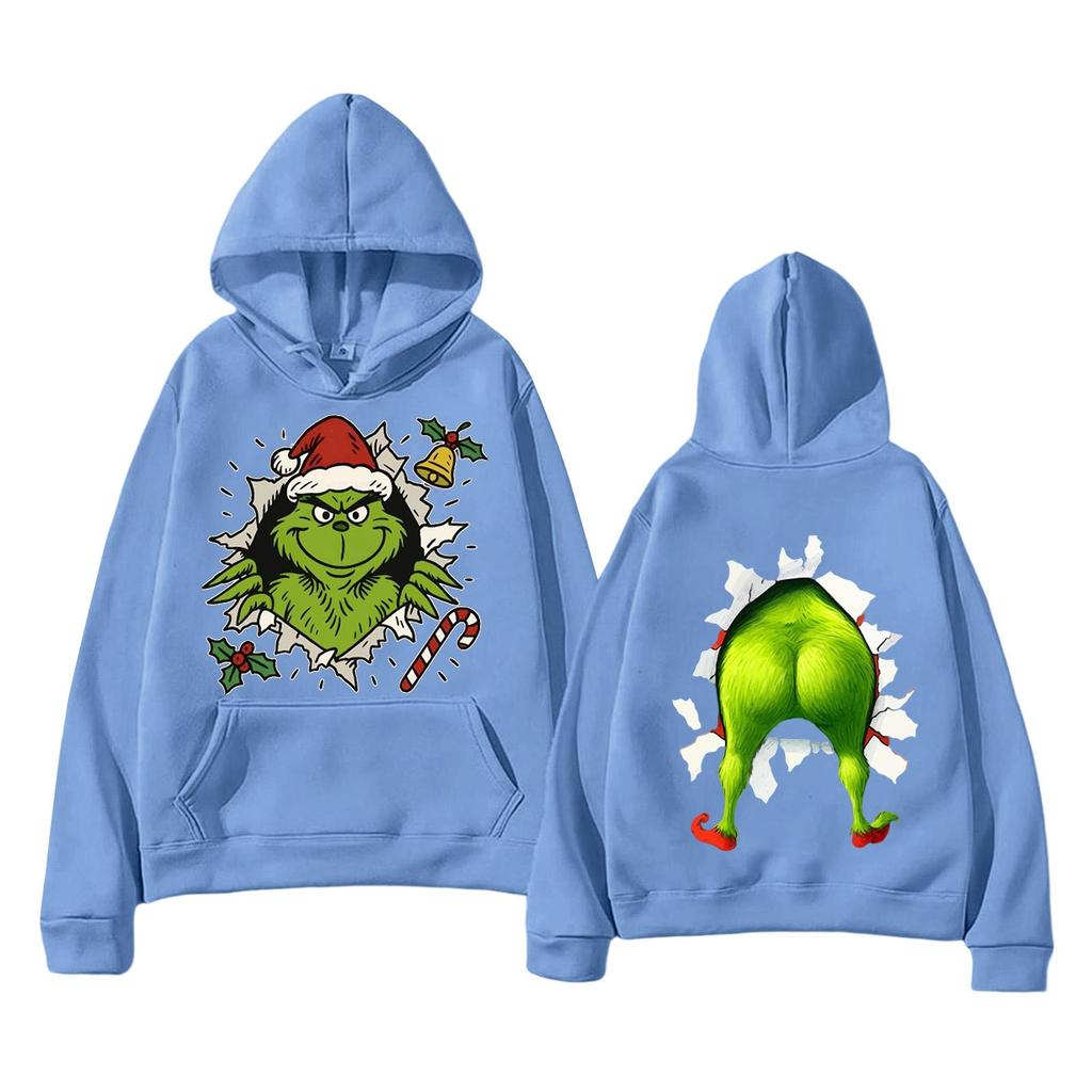 Women's Casual Christmas Letter Print Hoodie with Pockets