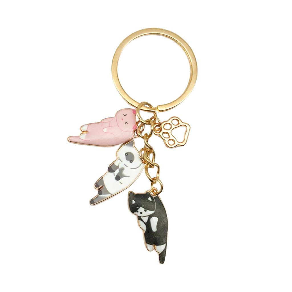 Cute Kitten Cartoon Keychain Pendant - Anime Backpack Decoration & Gift