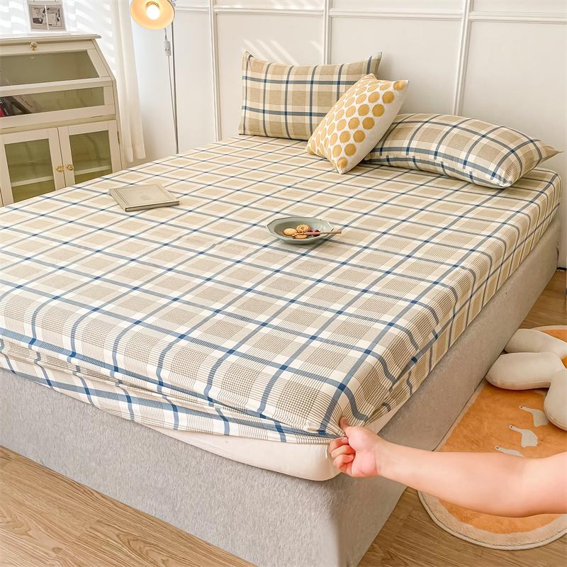 Printed Fitted Sheet Sets Lençol Single/Full/Queen/King Size Bed Sheets with Pillowcase for Home Elastic Band Mattress Cover