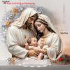 2D Flat Religious ThemesAcrylic Tabletop Decoration, Joseph, Mary, and Jesus Family, Suitable for wall decoration, porch, room, villa, accents Home, H