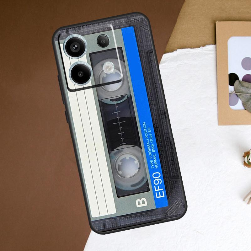 Old Cassette Tape Case For Redmi Note 13 Pro Plus 9 10 11 12 Pro 9S 10S 11S 12S Cover For Redmi 12 C 10C 13C