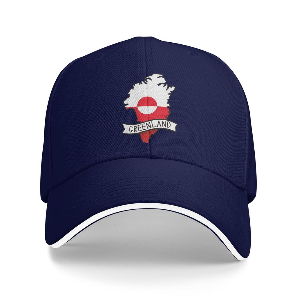 Greenland Flag Map Sticker Casual Baseball Cap Hiking Fishing Trucker Hat Spring Dropshipping Women Men Fitted Baseball Caps